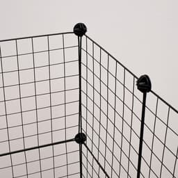 Вольер, 210×210×35 см, 24 секции, звено 35×35 см, металл, чёрный