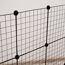 Вольер, 210×210×35 см, 24 секции, звено 35×35 см, металл, чёрный