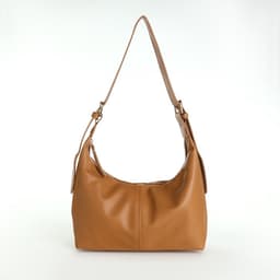 Сумка - мешок женская на молнии, 30×12×19 см, бежевая