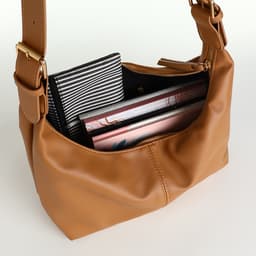 Сумка - мешок женская на молнии, 30×12×19 см, бежевая