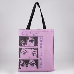 Сумка шопер «Девушка», без молнии, без подкладки, сиреневый