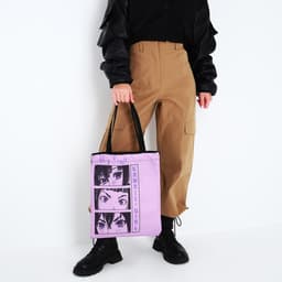 Сумка шопер «Девушка», без молнии, без подкладки, сиреневый