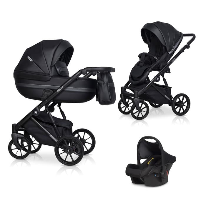 Коляска 2 в 1 Riko Delta Ecco, цвет black