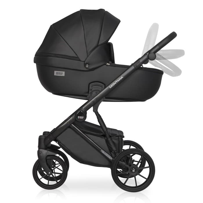 Коляска 3 в 1 Riko Montana Ecco, цвет black