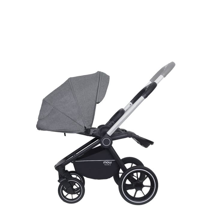 Коляска 3 в 1 Mowbaby Zoom Pu RA087, цвет silver grey
