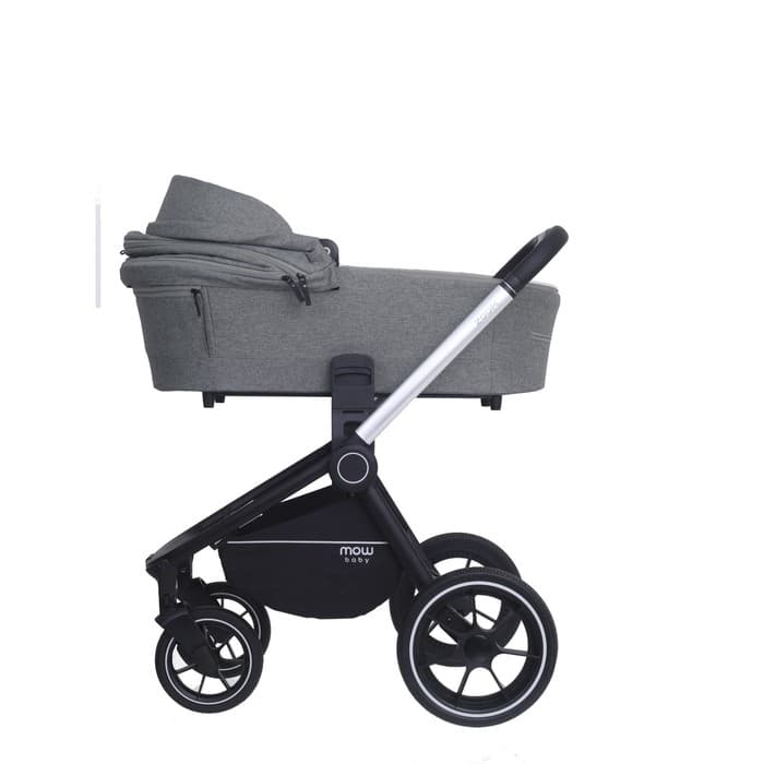 Коляска 3 в 1 Mowbaby Zoom Pu RA087, цвет silver grey