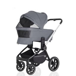 Коляска 3 в 1 Mowbaby Zoom Pu RA087, цвет silver grey
