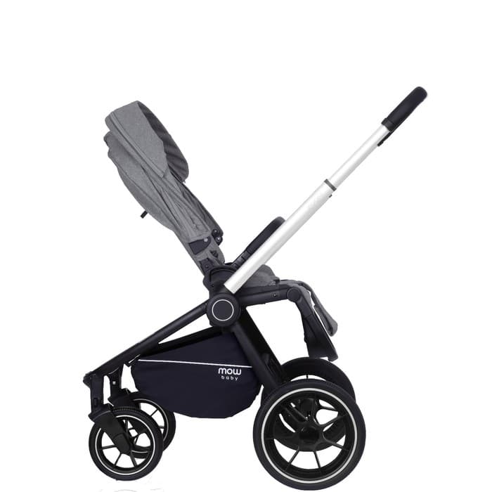 Коляска 3 в 1 Mowbaby Zoom Pu RA087, цвет silver grey