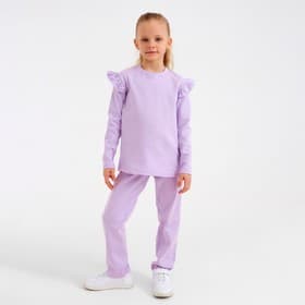 Костюм для девочки: джемпер, брюки, MINAKU: Casual Collection, сиреневый, рост 104 см