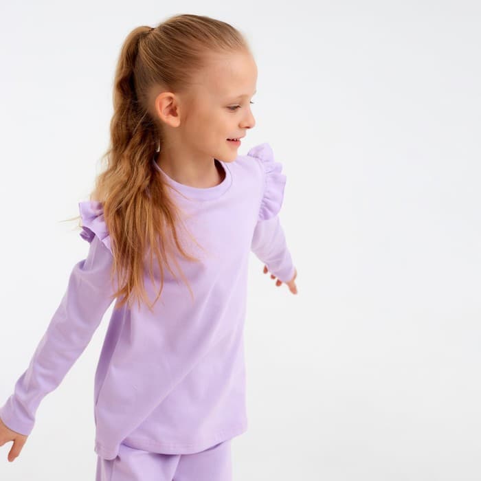 Комплект детский (джемпер, брюки) MINAKU: Casual Collection, цвет сирень, рост 104 см