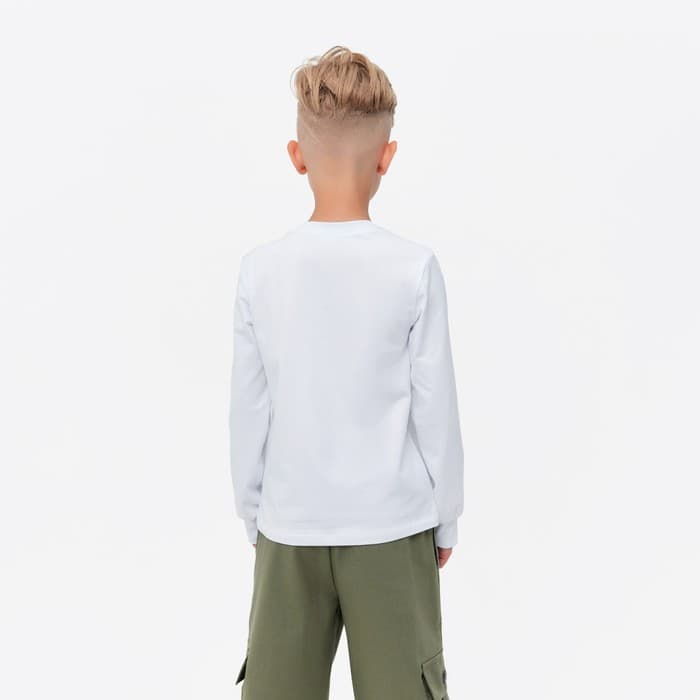 Лонгслив детский MINAKU: Basic line, белый, рост 98 см