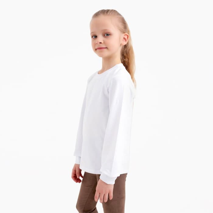 Лонгслив детский MINAKU: Basic line, белый, рост 98 см
