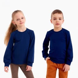 Лонгслив детский MINAKU: Basic line, тёмно-синий, рост 110 см