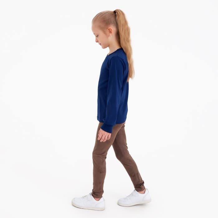 Лонгслив детский MINAKU: Basic line, тёмно-синий, рост 110 см