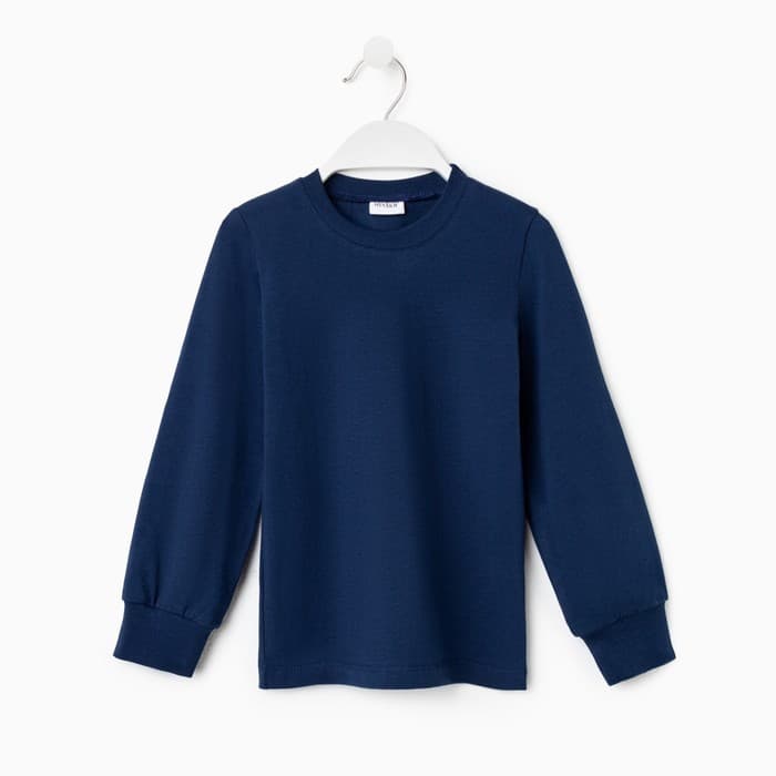 Лонгслив детский MINAKU: Basic line, тёмно-синий, рост 110 см