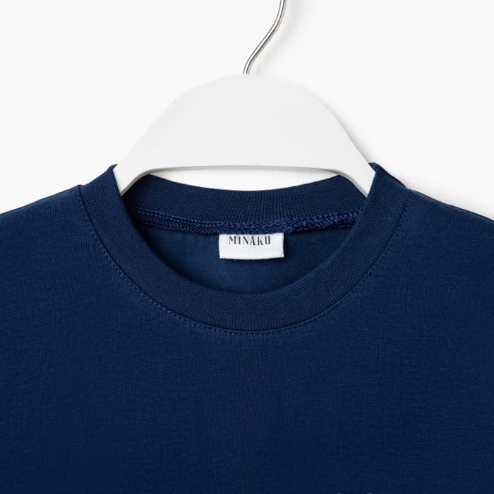 Лонгслив детский MINAKU: Basic line, тёмно-синий, рост 110 см