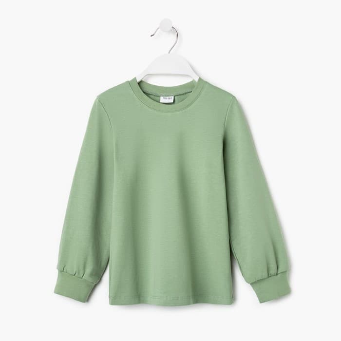 Лонгслив детский MINAKU Basic line, оливковый, рост 116 см