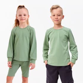Лонгслив детский MINAKU Basic line, оливковый, рост 122 см