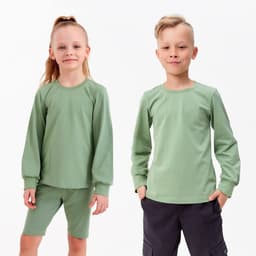 Лонгслив детский MINAKU Basic line, оливковый, рост 128 см