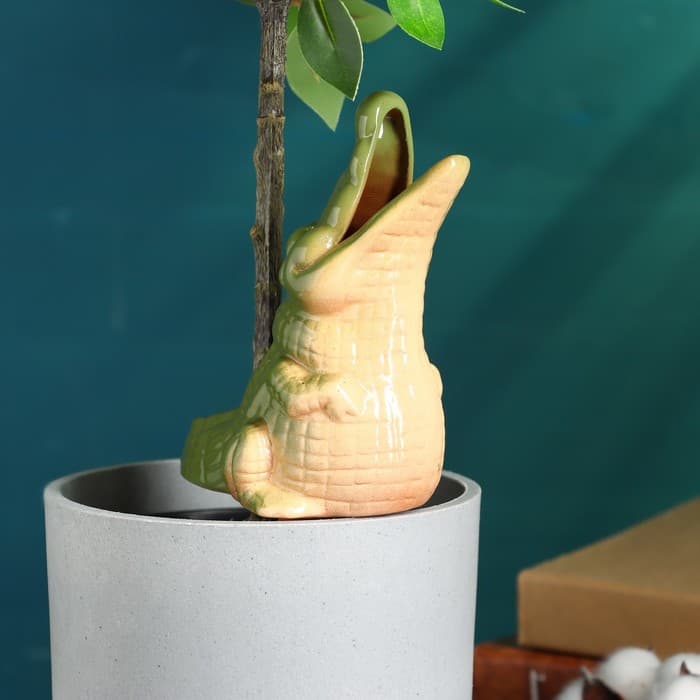 Автополив для комнатных растений «Крокодил», 200 мл, h=19 см, керамика