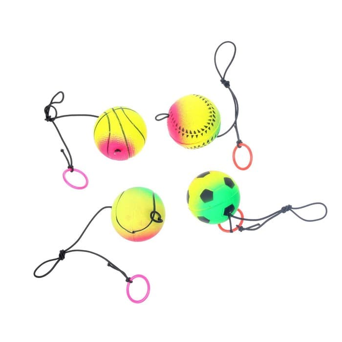 Мяч детский Funny toys мягкий «Спорт», с резинкой, 4.7 см, МИКС, в шоубоксе