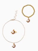 Набор детских украшений «Выбражулька. Единороги», 3 предмета: кулон, браслет, кольцо, разноцветный в золоте