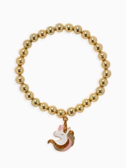 Набор детских украшений «Выбражулька. Единороги», 3 предмета: кулон, браслет, кольцо, разноцветный в золоте