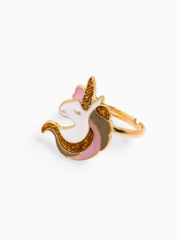 Набор детских украшений «Выбражулька. Единороги», 3 предмета: кулон, браслет, кольцо, разноцветный в золоте