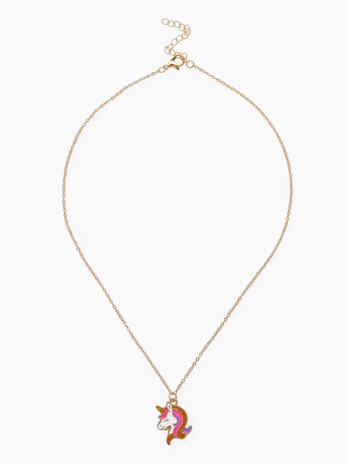 Кулон детский Выбражулька«Единорог», 40 см, цветной в золоте