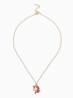 Кулон детский Выбражулька«Единорог», 40 см, цветной в золоте