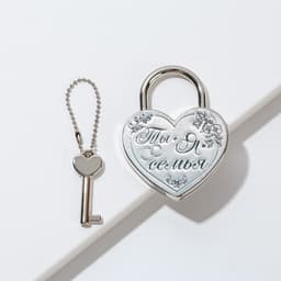 Замок свадебный с ключом «Ты и я семья».