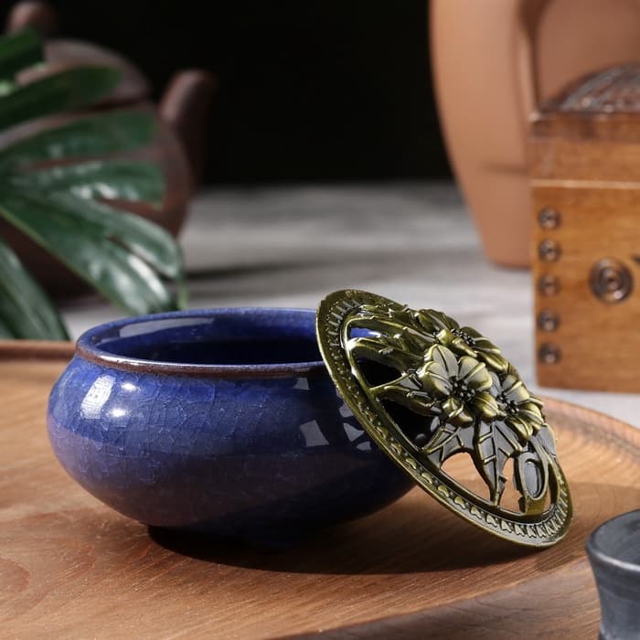 Курильница для благовоний, подставка для конусов TAKE IT EASY «Авантюрин», 9.5×7 см, МИКС