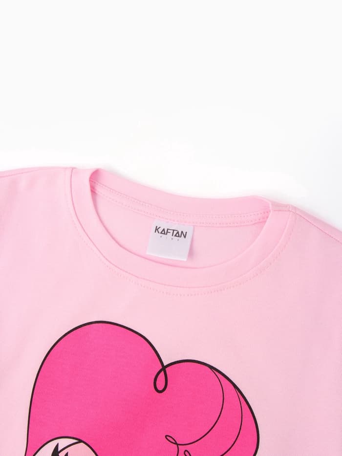 Пижама для девочки (лонгслив и брюки) KAFTAN «Милая пони», розовая, размер 30 (98-104 см)