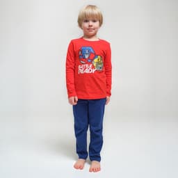 Пижама для мальчика: лонгслив, брюки, KAFTAN, рост 98-104 см, красная, синяя