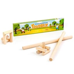 Игра «Городки», биты 2 шт. 49×2.5 см, городки 10 шт. 9×2.5 см