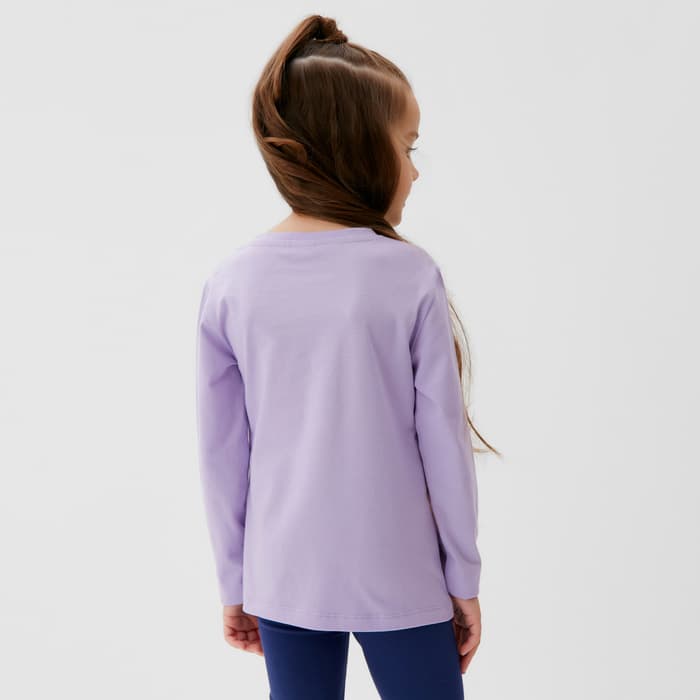 Футболка с длинным рукавом для девочки KAFTAN: «Пони», сиреневая, размер 30 (98-104 см)