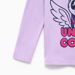 Футболка с длинным рукавом для девочки KAFTAN: «Пони», сиреневая, размер 34 (122-128 см)