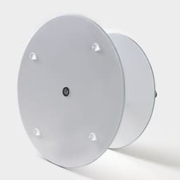 Фруктовница 2-х ярусная круглая Доляна «Мрамор оникс», d=25/20 см, стекло, серая