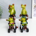 Фигурка полистоун лак «Лягуха: Мамочка с малышом в коляске», 16.7×6.3×15.5 см