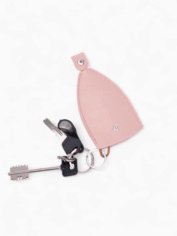 Ключница карманная с кольцом, размер 11.5×7.5×0.3 см, розовая