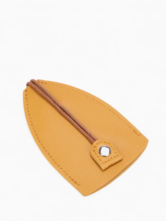 Ключница карманная с кольцом, размер 11.5×7.5×0.3 см, жёлтая