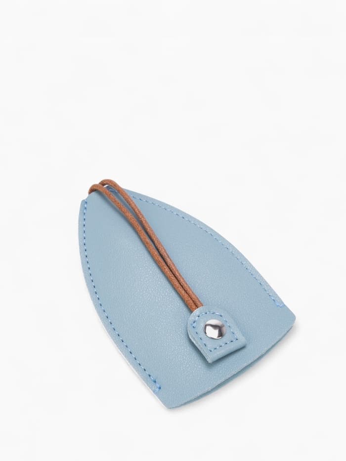 Ключница карманная с кольцом, размер 11.5×7.5×0.3 см, голубая