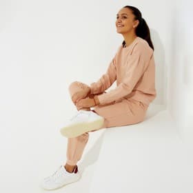 Костюм женский (свитшот, брюки) MINAKU: Casual Collection, размер 48, бежевый