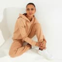 Костюм женский (худи, брюки) MINAKU: Casual Collection, размер 42, бежевый
