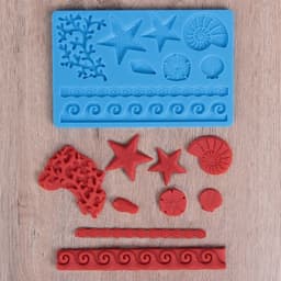 Молд для заливки Доляна «Морской узор», силикон, 9 ячеек, 19×12 см, МИКС