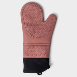 Рукавица для горячего с манжетой Доляна «Профи», силикон, 36×18.5 см, розовая