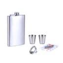 Подарочный набор 5 в 1, фляжка 300 мл, рюмки 30 мл, воронка 2.5×3.5 см, карты 54 шт., металл, пластик