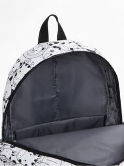 Рюкзак школьный, с пеналом, 30×14×42 см, белый