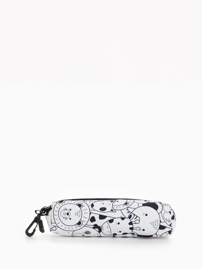 Рюкзак школьный, с пеналом, 30×14×42 см, белый