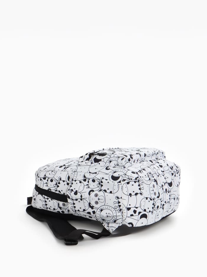 Рюкзак школьный, с пеналом, 30×14×42 см, белый